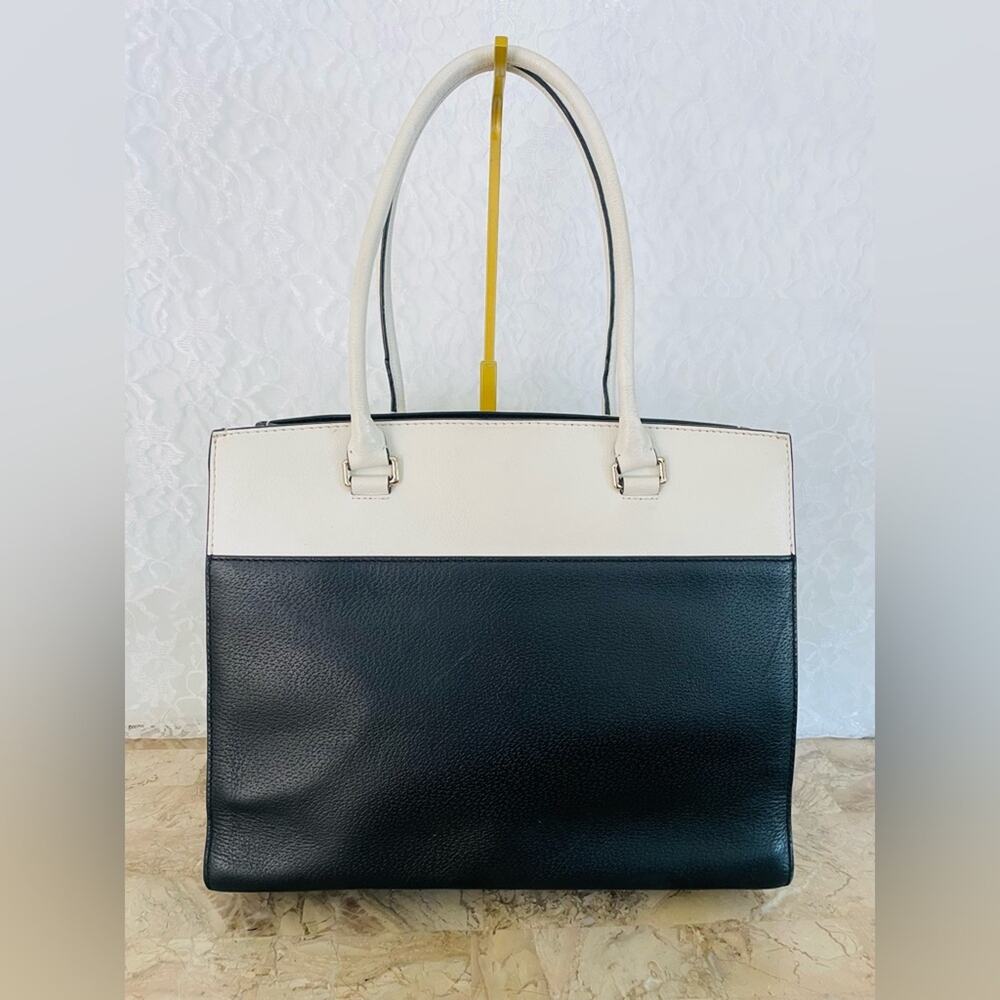 KATE SPADE Elegant Large Black and White Handbag TOTE shoulder bag - Picture 2 of 9